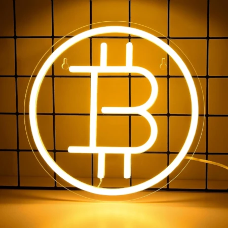 Bitcoin Neon Sign - Bitcoin Neon Light Wall Decor