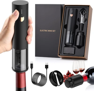 Electric Wine Opener - Automatic Rechargeable Corkscrew Wine Opener
